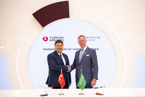 turkish airlines 与 riyadh air 签署战略合作谅解备忘录