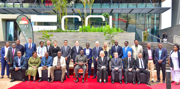 h.e. the president of kenya, dr. william s. ruto (bottom centre), at the commissioning of the cci tatu city call centre. the new five-story building inside tatu city represents a us$ 50 million investment into the kenyan business process outsourcing (bpo) industry. the state-of-the-art facility is kenya’s largest call centre which promises to invigorate the nation’s economy by creating over 10,000 jobs. also in attendance were leaders from business and government, including us ambassador meg whitman; rishi jatania, ceo of cci kenya; stephen jennings, founder & ceo of rendeavour; martin roe, ceo of cci global; and greg pearson, ceo and co-founder of grea (credit: rendeavour).